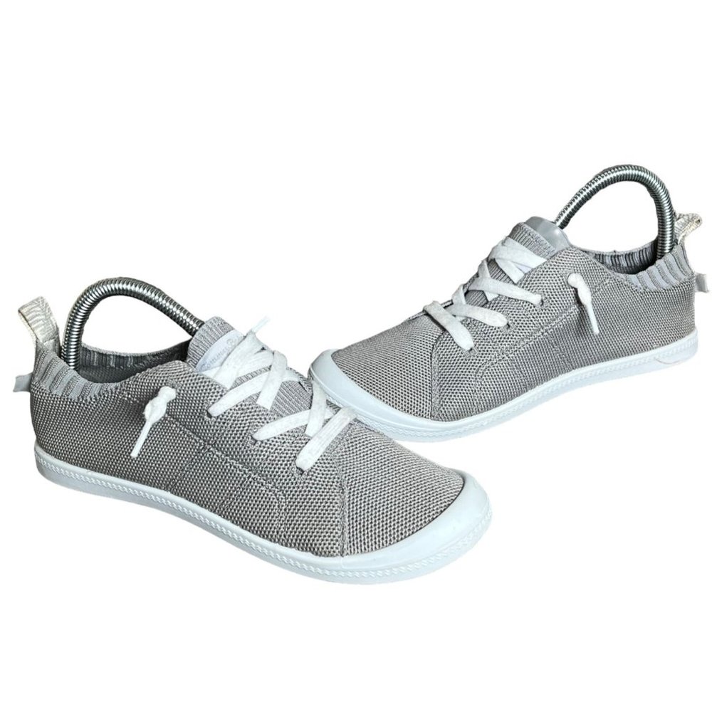 Tommy Bahama Shoes Womens 7.5 Gray Mesh Knit No Tie Slip On Cushioned Sneakers